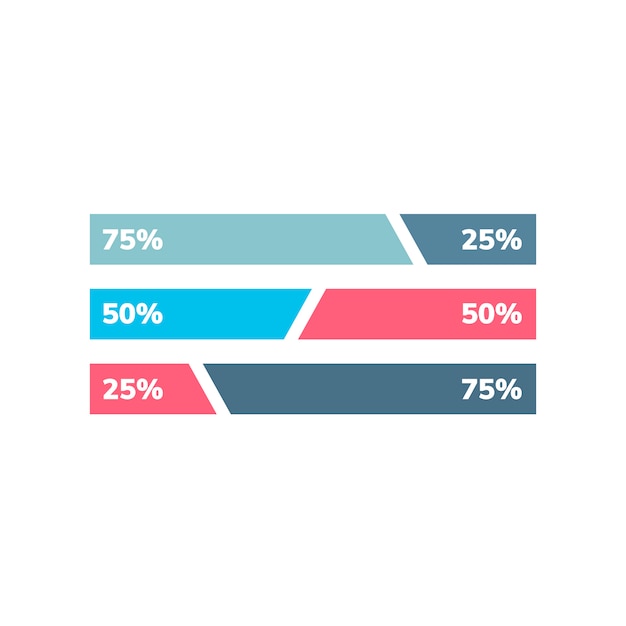 Porcentaje de negocios gráfico de barras vector
