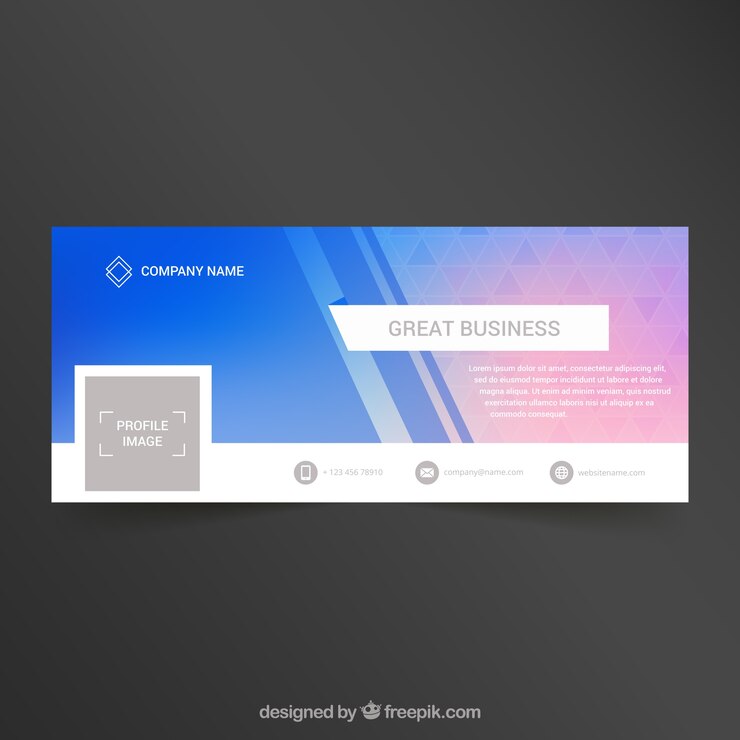 Vector gratuito portada abstracta de facebook para empresa