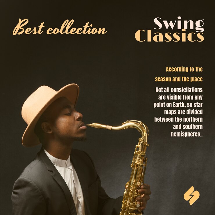 Vector gratuito portada de cd de ilustraciones de swing vintage