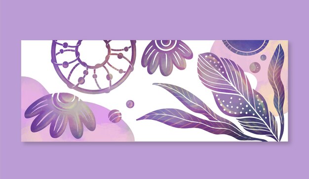Portada de facebook de acuarela boho