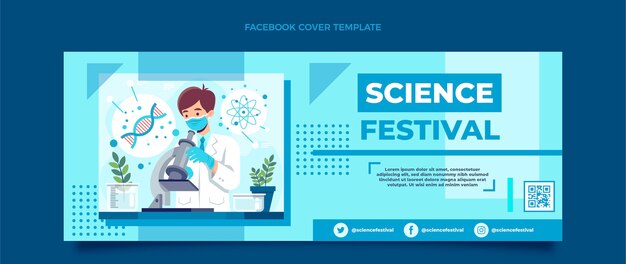 Portada de facebook de ciencia plana