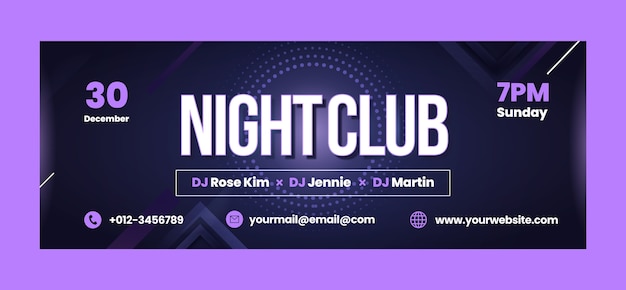 Portada de facebook del club nocturno degradado