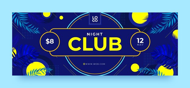 Portada de facebook de club nocturno realista