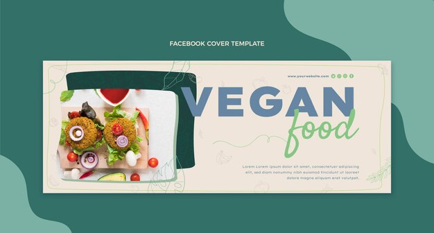 Portada de facebook de comida dibujada a mano