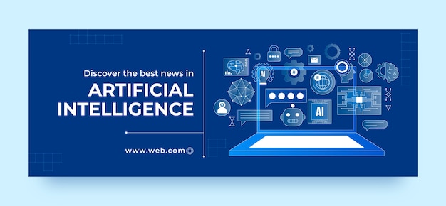 Portada de facebook del concepto de inteligencia artificial