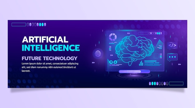 Portada de facebook del concepto de inteligencia artificial