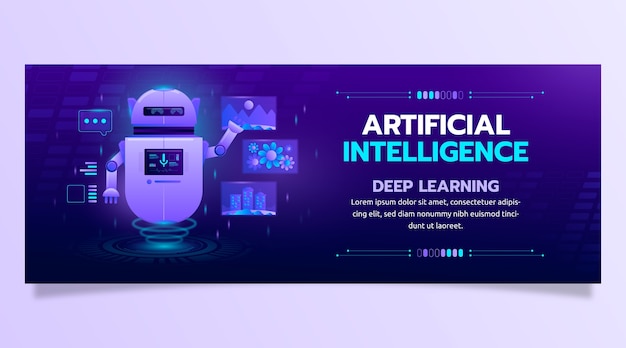 Portada de facebook del concepto de inteligencia artificial
