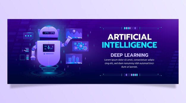 Portada de facebook del concepto de inteligencia artificial