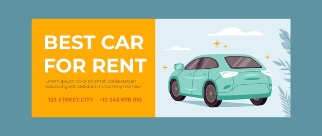 Portada de facebook de concesionario de coches dibujada a mano