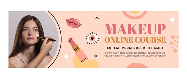 Portada de facebook del curso en línea de maquillaje