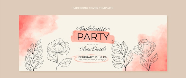 Portada de facebook de despedida de soltera floral