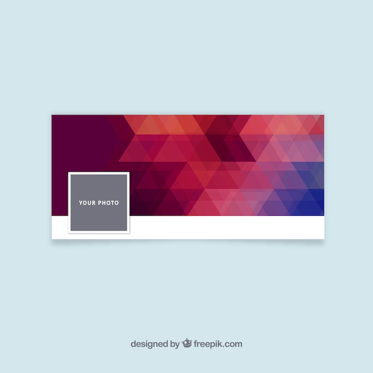 Vector gratuito portada de facebook elegante abstracta