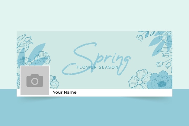 Portada de facebook floral monocolor primavera