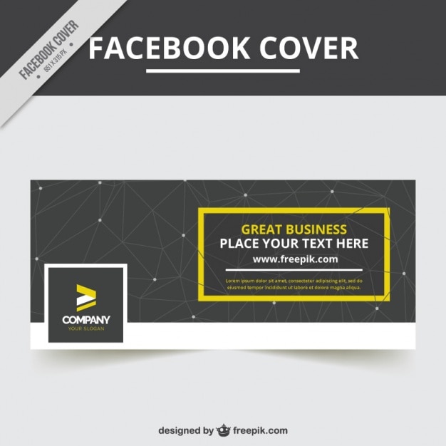 Vector gratuito portada de facebook geométrica