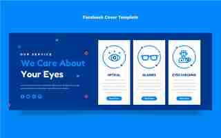 Vector gratuito portada de facebook de oftalmólogo mínimo