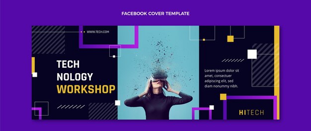 Portada de facebook de tecnología mínima