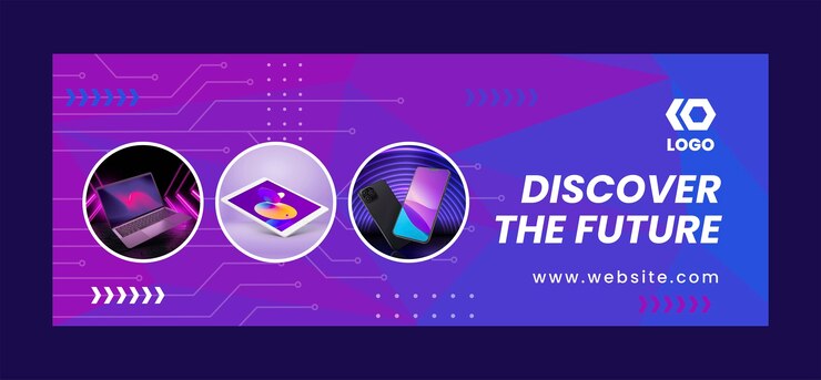 Vector gratuito portada de facebook de una tienda de electrónica dibujada a mano