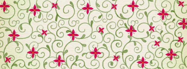 Vector gratuito portada floral de facebook en estilo ornamental