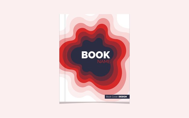 Portada de libro o plantilla de volante con corte de papel abstracto 3d