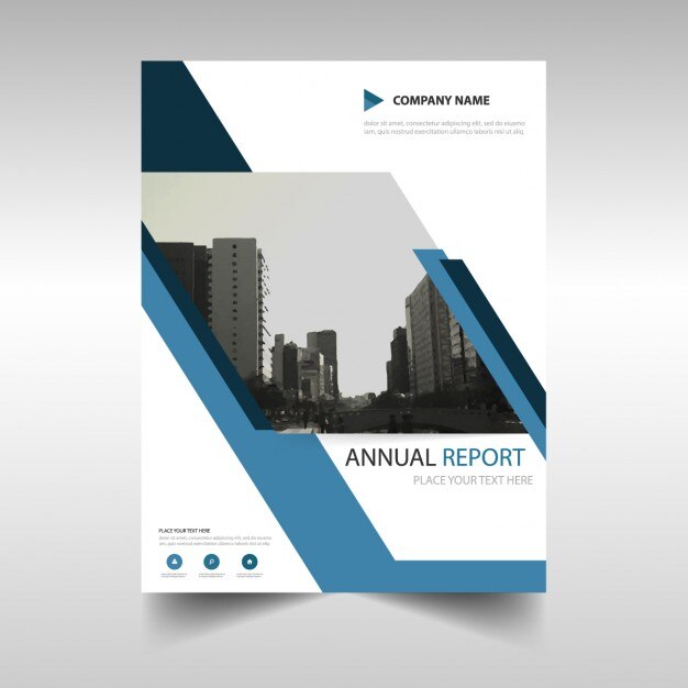 Portada de reportaje anual en diseño abstracto