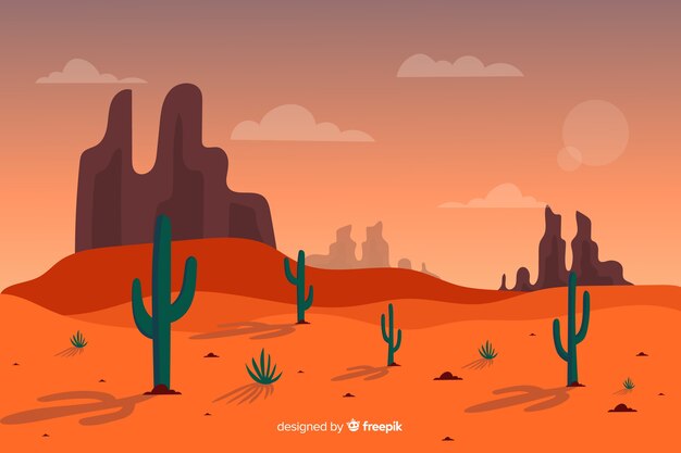 Posibilidad muy remota de paisaje desértico