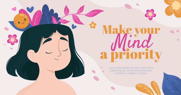 Vector gratuito un post detallado de salud mental en facebook
