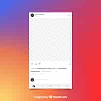 Vector gratuito post de instagram con fondo transparente