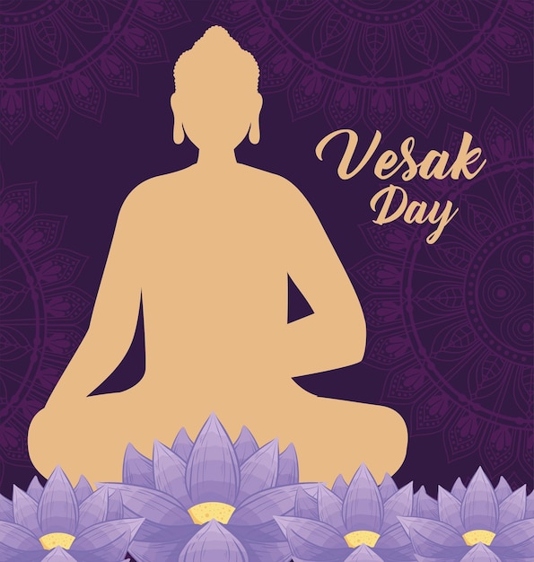 Postal de letras del día de Vesak