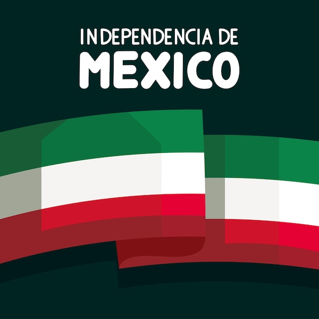 Vector gratuito postal de letras independencia de méxico