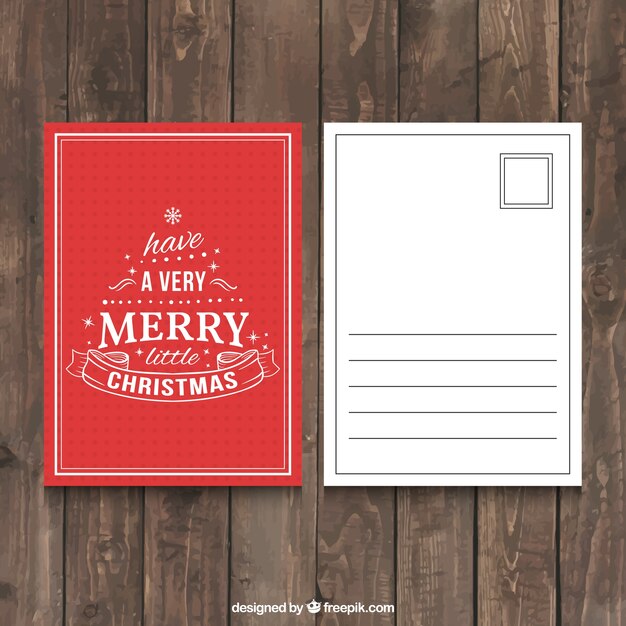 Postal roja de navidad