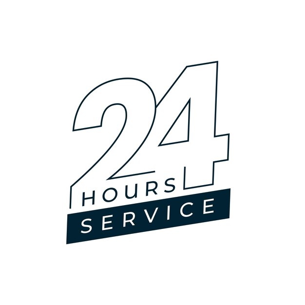 Poster conceptual de disponibilidad las 24 horas para el servicio y el apoyo