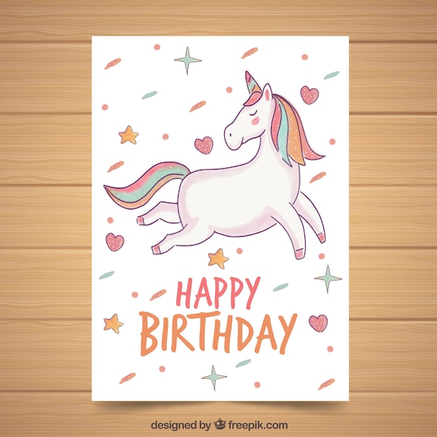 Vector gratuito póster creativo de unicornio