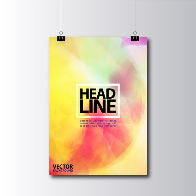 Póster con diseño multicolor