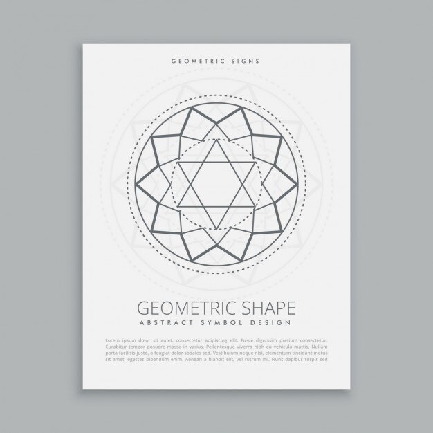 Vector gratuito póster de estrella y flor sagrada