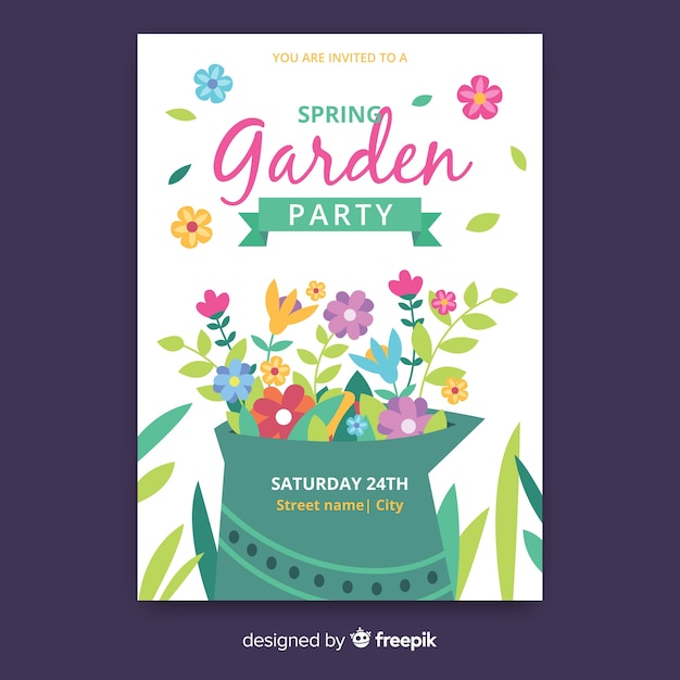 Póster fiesta jardín primavera