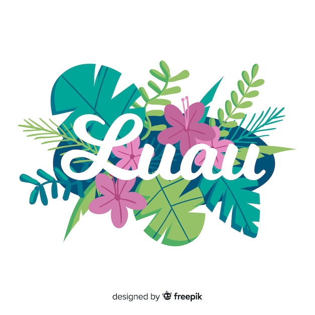 Poster floral de luau hawaiano
