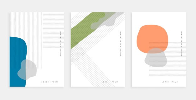 póster de forma de portada moderna y abstracta en conjunto