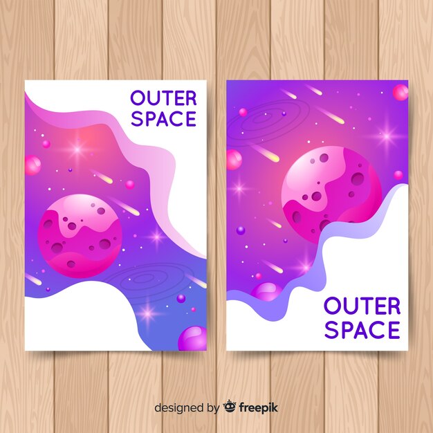 Póster galaxia dibujada a mano