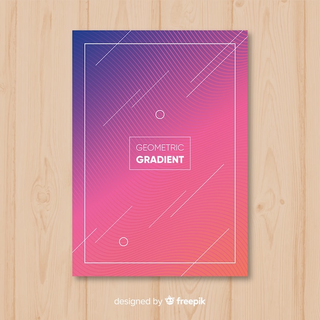 Vector gratuito poster geométrico degradado