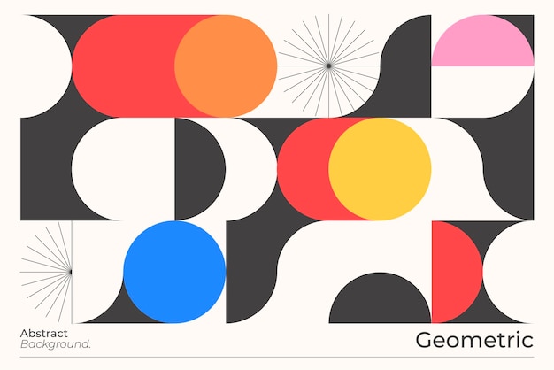 Póster geométrico plano