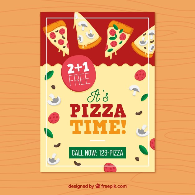 Póster de hora de la pizza