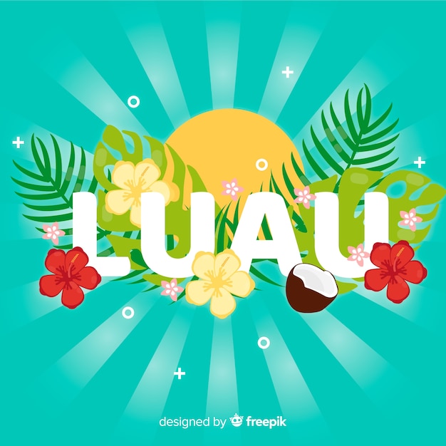 Poster de luau hawaiano