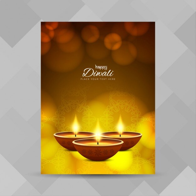 Póster con luces para diwali