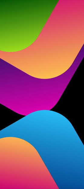 Poster moderno de forma colorida con fondo de color