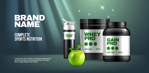 Póster de nutrición deportiva