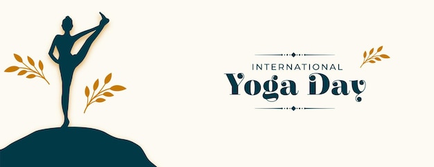 Póster perfecto del día internacional del yoga para inspirar calma y bienestar.