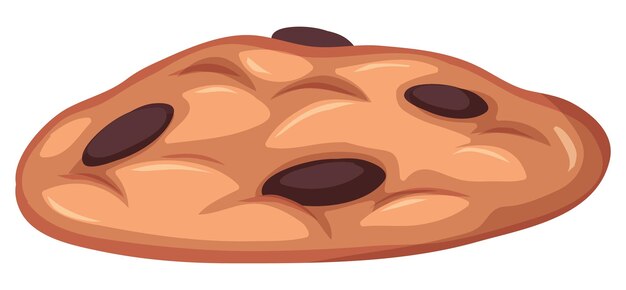 Postre dulce de galleta aislado sobre fondo blanco