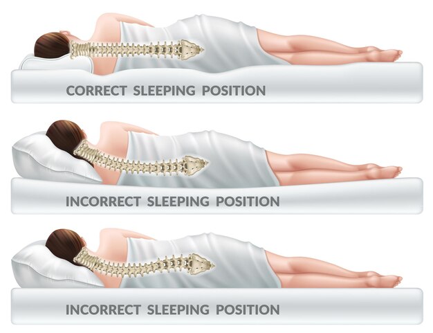 Posturas para dormir correctas e incorrectas