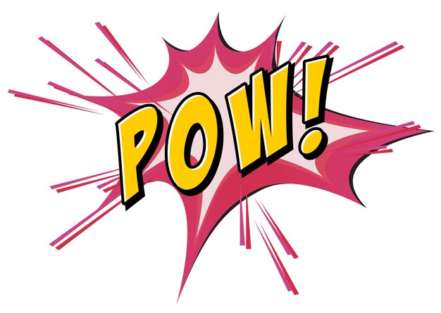Pow flash en blanco