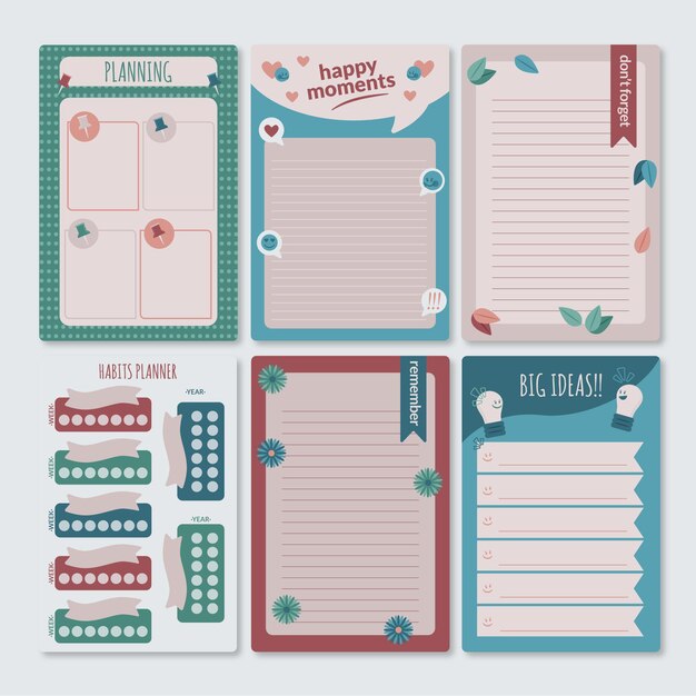 Preciosa colección de notas y tarjetas para álbumes de recortes